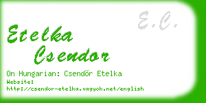 etelka csendor business card